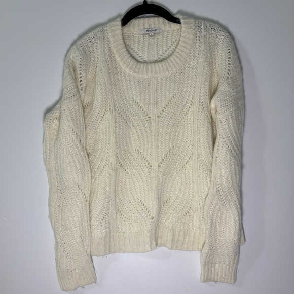 Madewell Charley Pullover Sweater in Antique White, Size Small - Picture 2 of 7
